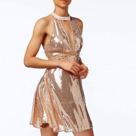 Free People | Dresses | Nwt Free People Rosegold Sequin Halter Dress | Poshmark Free People | Dresses | Nwt Free People Rosegold Sequin Halter Dress | Poshmark